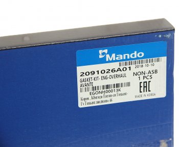 2 499 р. Прокладка двигателя HYUNDAI Accent (95-) (DOHC) комплект (AF) MANDO MANDO egonh00013k MANDO egonh00013k  с доставкой в г. Майкоп. Увеличить фотографию 9