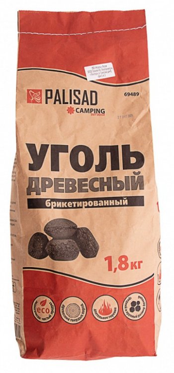 165 р. Уголь древесный брикетированный 1.8кг PALISAD PALISAD 69489 PALISAD 69489  с доставкой в г. Майкоп. Увеличить фотографию 2