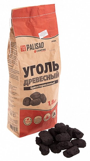 165 р. Уголь древесный брикетированный 1.8кг PALISAD PALISAD 69489 PALISAD 69489  с доставкой в г. Майкоп. Увеличить фотографию 1