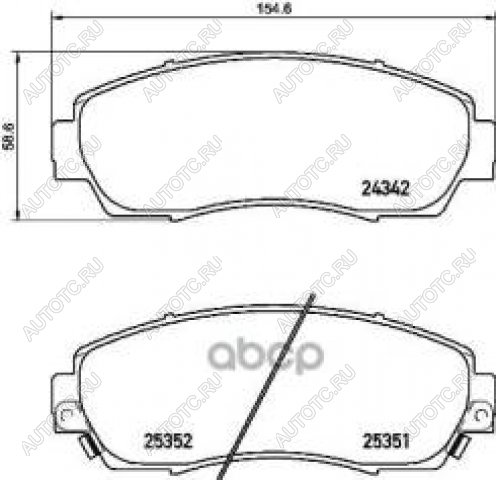 8 799 р. Колодки тормозные передние (4шт.) BREMBO Honda CR-V RM1,RM3,RM4 дорестайлинг (2012-2015)  с доставкой в г. Майкоп