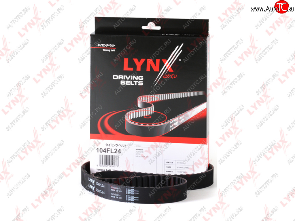 1 869 р. Ремень ГРМ HONDA Accord,Civic,CRX 3,HR-V (104х24) LYNX LYNX 104fl24 LYNX 104fl24  с доставкой в г. Майкоп