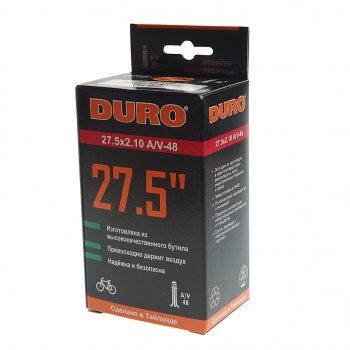 399 р. Камера велосипедная 27.5 27.5х1.952.125 автовентиль DURO DURO dhb01030  с доставкой в г. Майкоп. Увеличить фотографию 3