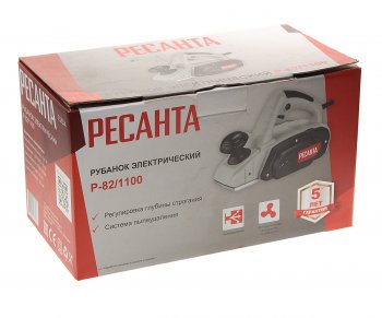 5 449 р. Рубанок электрический 1100Вт 82мм 16000обмин. РЕСАНТА РЕСАНТА 7554  с доставкой в г. Майкоп. Увеличить фотографию 4