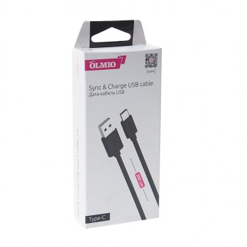 319 р. Кабель USB Type C 3м черный OLMIO OLMIO olm-039518  с доставкой в г. Майкоп. Увеличить фотографию 2