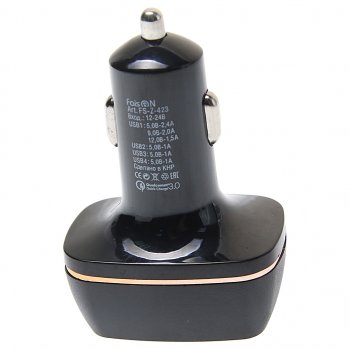 619 р. Устройство зарядное в прикуриватель 4USB 12V Quick Charge FAISON FAISON fs-z-423 black  с доставкой в г. Майкоп. Увеличить фотографию 2
