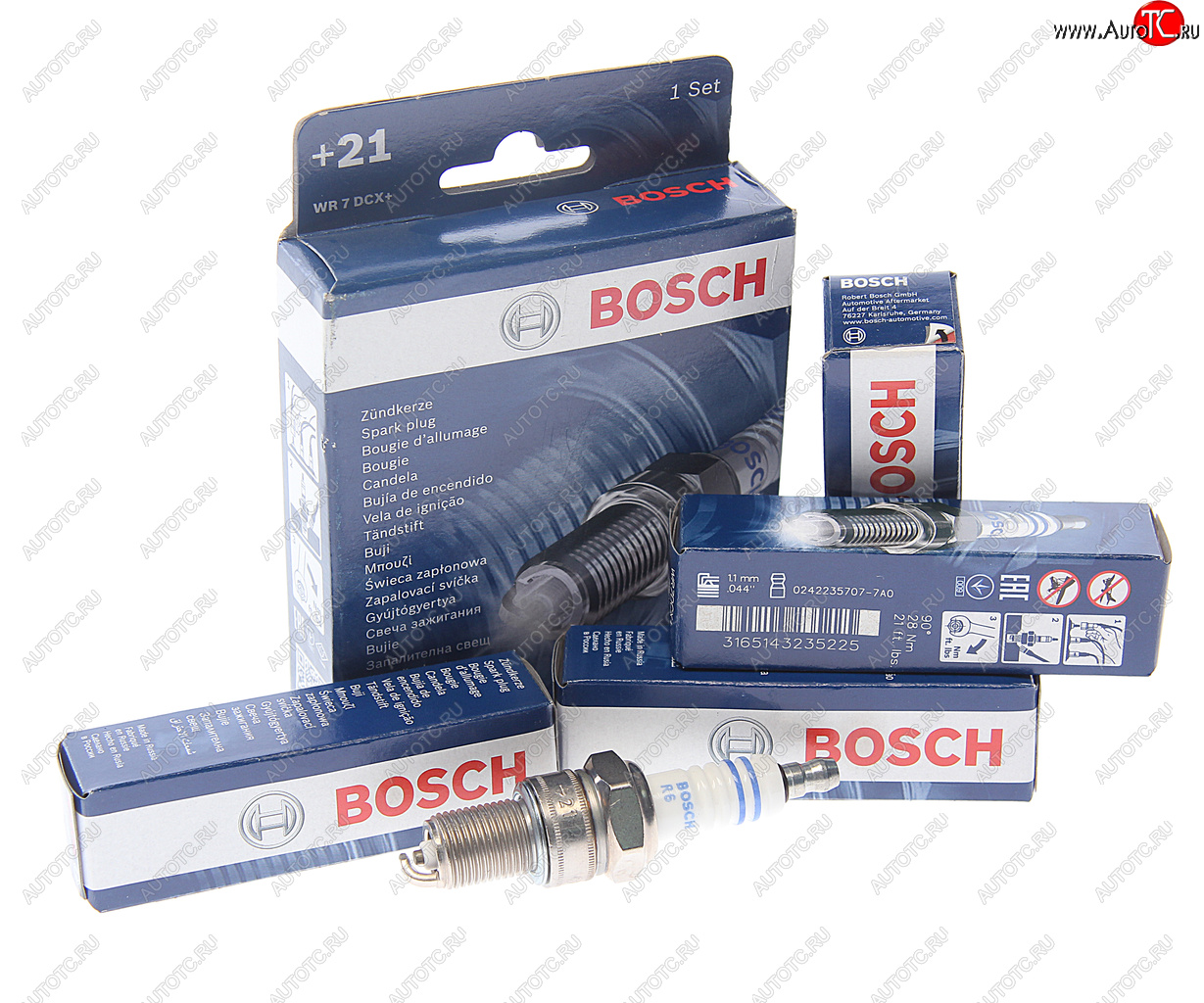 1 199 р. Свеча зажигания WR7DCX+ ВАЗ-2111 V8 комплект BOSCH BOSCH 0242235915  с доставкой в г. Майкоп