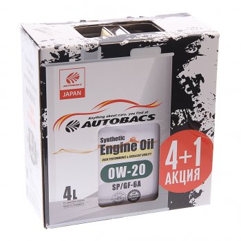 3 499 р. Масло моторное ENGINE OIL 0W20 синт.4л+1л Сингапур AUTOBACS AUTOBACS a00032424-0201  с доставкой в г. Майкоп. Увеличить фотографию 4