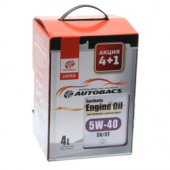 3 899 р. Масло моторное ENGINE OIL 5W40 синт.4л+1л Сингапур AUTOBACS AUTOBACS a00032432-5401  с доставкой в г. Майкоп. Увеличить фотографию 2