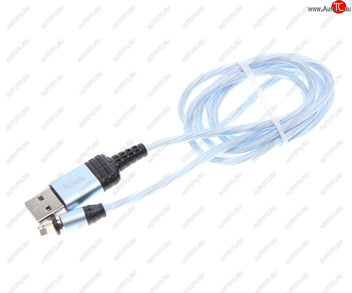 699 р. Кабель iPhone (5-) 1м синий HOCO HOCO u90 blue  с доставкой в г. Майкоп