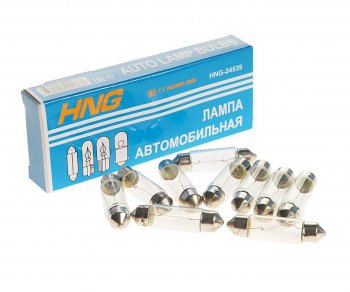 22 р. Лампа 24V C5W SV8.5-8 39мм Long Life HNG HNG 24539  с доставкой в г. Майкоп. Увеличить фотографию 1