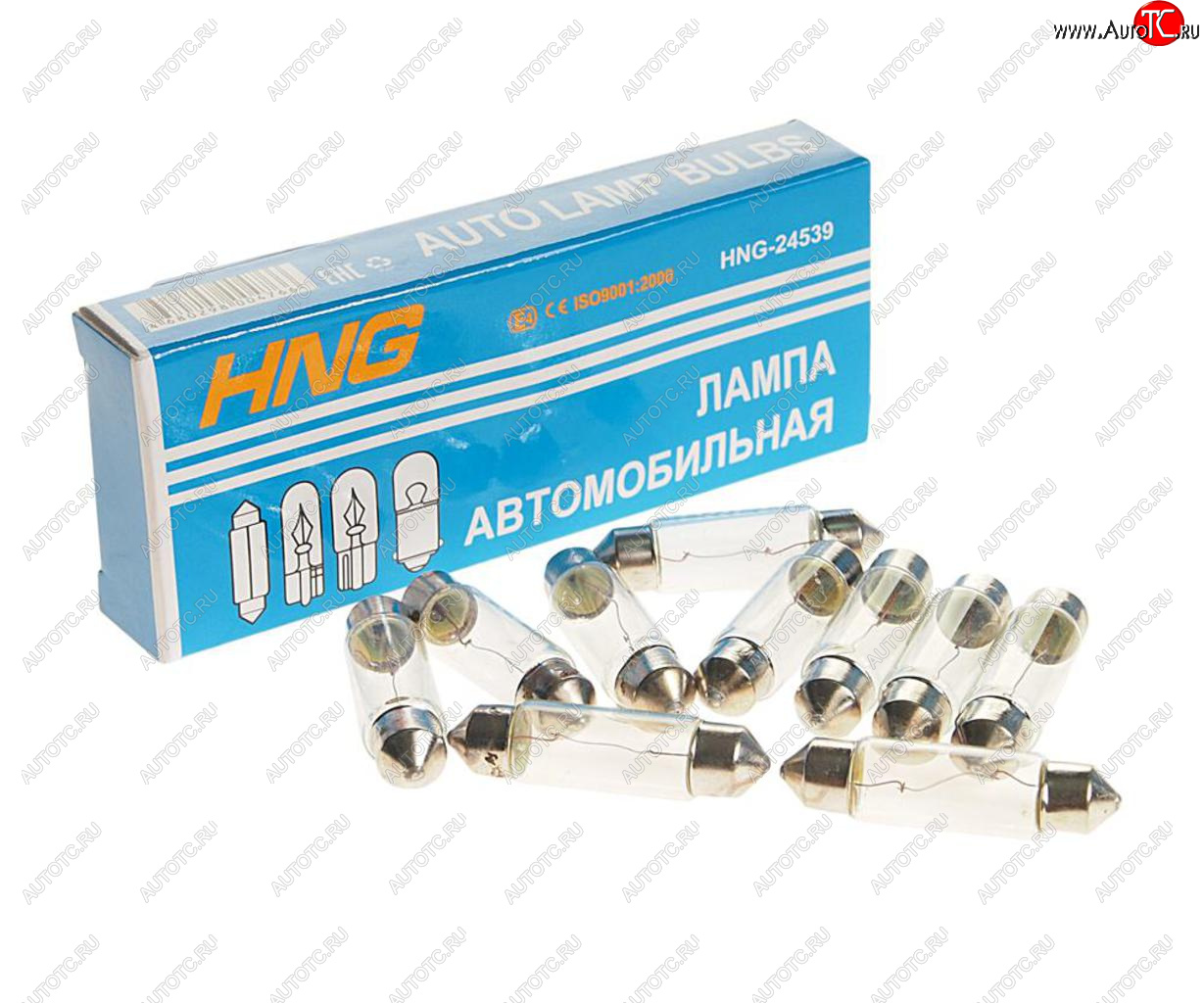 22 р. Лампа 24V C5W SV8.5-8 39мм Long Life HNG HNG 24539  с доставкой в г. Майкоп