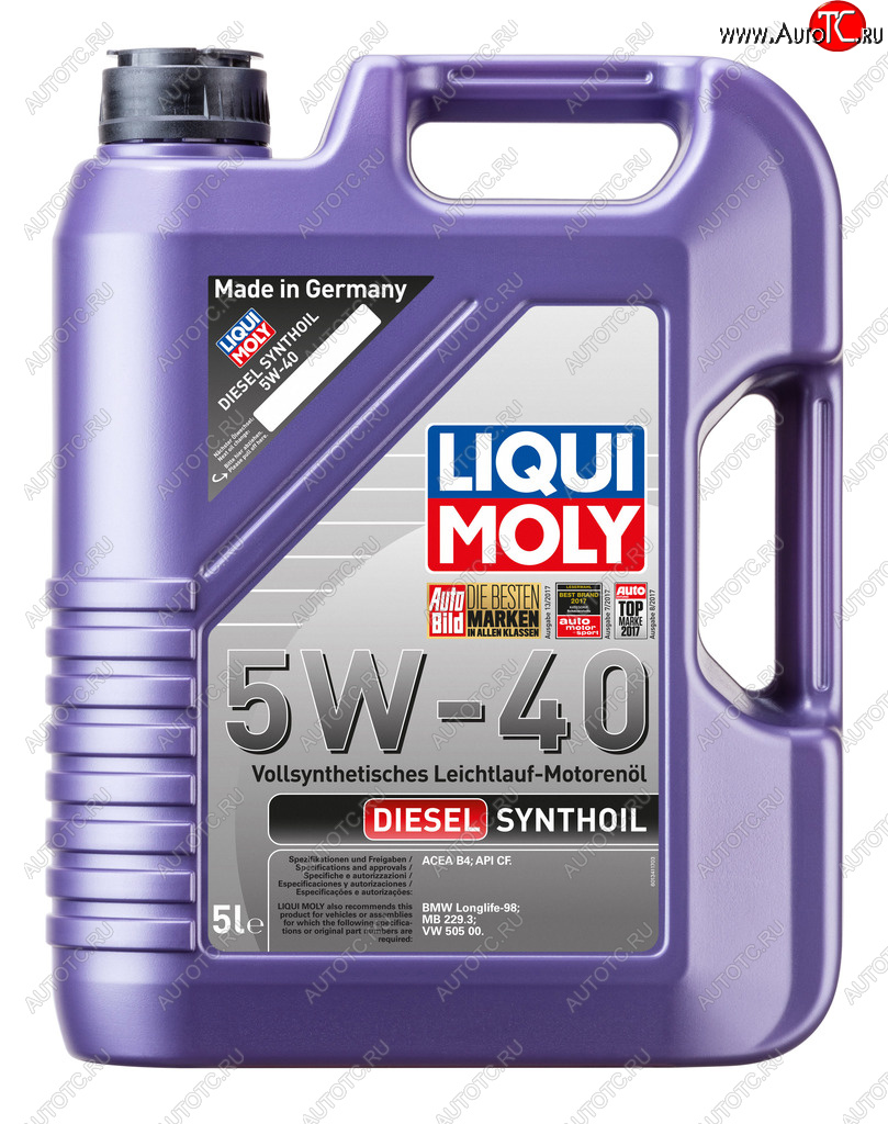 9 399 р. Масло дизельное DIESEL SYNTHOIL 5W40 синт.5л LIQUI MOLY LIQUI MOLY 1341  с доставкой в г. Майкоп