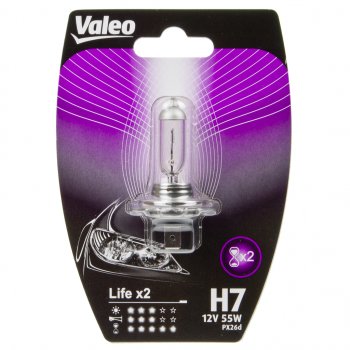 319 р. Лампа 12V H7 55W PX26d блистер (1шт.) Life x2 VALEO VALEO 032516  с доставкой в г. Майкоп. Увеличить фотографию 2