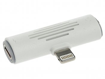 599 р. Переходник iPhone (5-) на jack 3.5 + зарядка белый BOROFONE BOROFONE bv7 white BOROFONE bv7 white  с доставкой в г. Майкоп. Увеличить фотографию 2