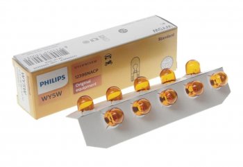 93 р. Лампа 12V WY5W T10W W2.1x9.5d PHILIPS PHILIPS 12396nacp  с доставкой в г. Майкоп. Увеличить фотографию 1