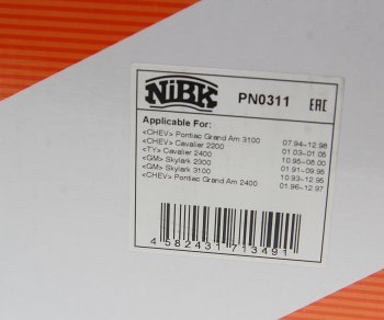4 199 р. Колодки тормозные CADILLAC Seville (99-04) передние (4шт.) NIBK NIBK pn0311  с доставкой в г. Майкоп. Увеличить фотографию 4
