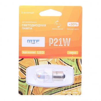 1 189 р. Лампа светодиодная 12V P21W BAU15S блистер (1шт.) MTF MTF np21we  с доставкой в г. Майкоп. Увеличить фотографию 1