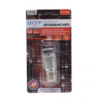 689 р. Лампа светодиодная 12V P21W BA15s блистер (1шт.) MTF MTF p21w360r  с доставкой в г. Майкоп. Увеличить фотографию 1