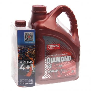 2 999 р. Масло моторное DIAMOND FS 5W30 синт.4+1л TEBOIL TEBOIL 3468594p  с доставкой в г. Майкоп. Увеличить фотографию 1