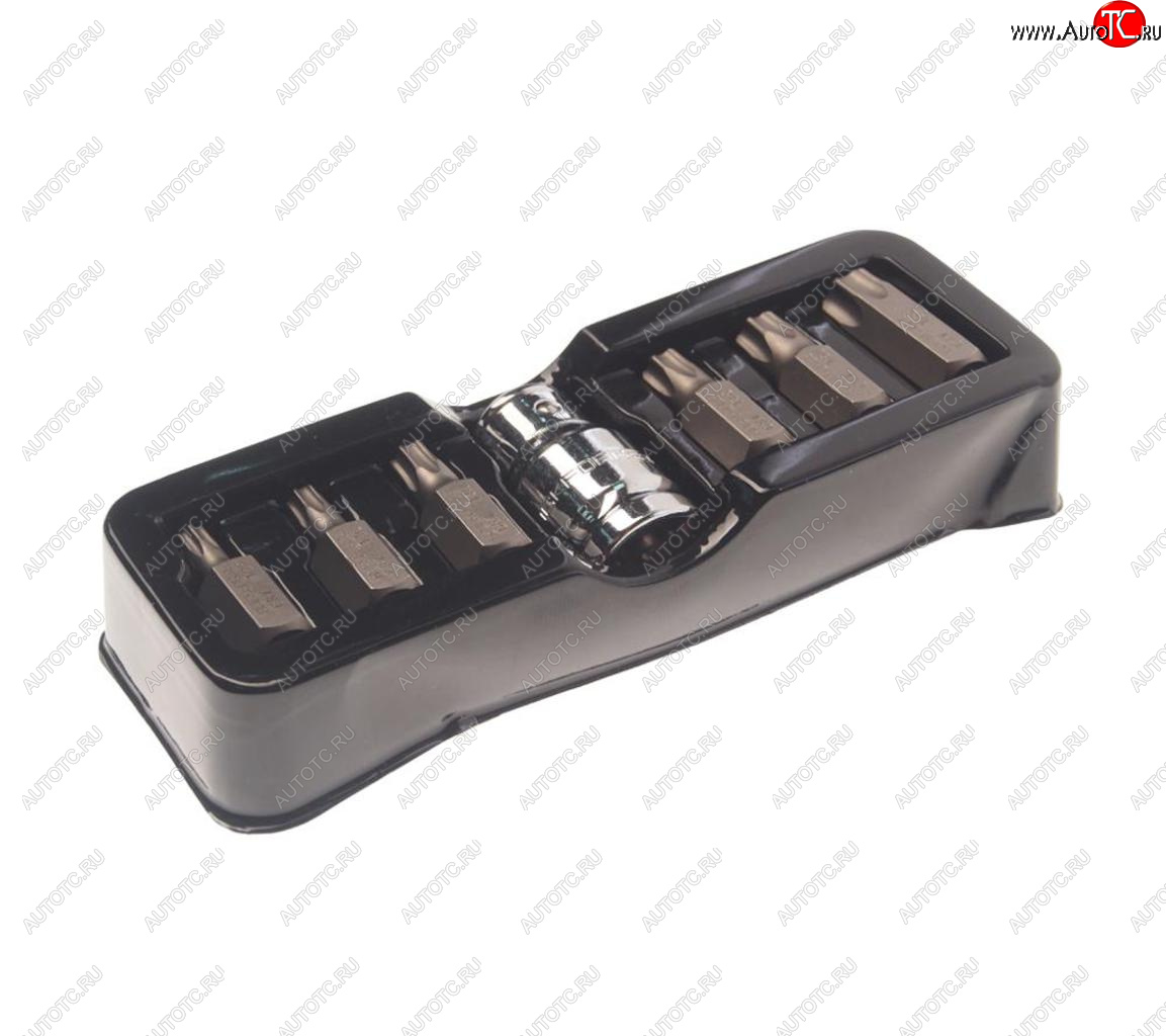 379 р. Набор бит 12 TORX T25-T55 с держателем 7 предметов в ложементе ROCKFORCE ROCKFORCE rf-4074  с доставкой в г. Майкоп