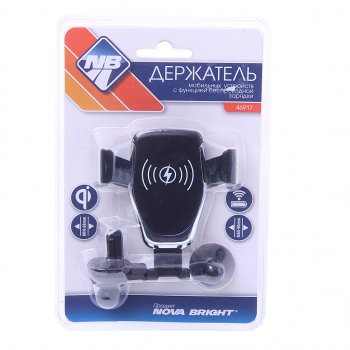 699 р. Держатель телефона с беспроводной зарядкой NOVA BRIGHT NOVA BRIGHT 46917 NOVA BRIGHT 46917  с доставкой в г. Майкоп. Увеличить фотографию 1
