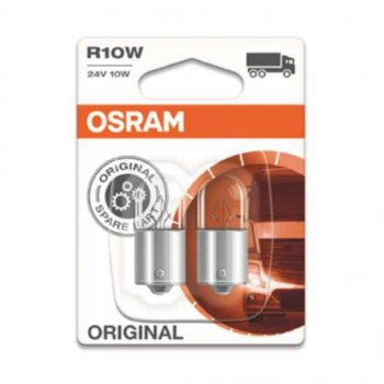 207 р. Лампа 24V R10W BA15s блистер (2шт.) OSRAM OSRAM 5637-02b  с доставкой в г. Майкоп. Увеличить фотографию 1