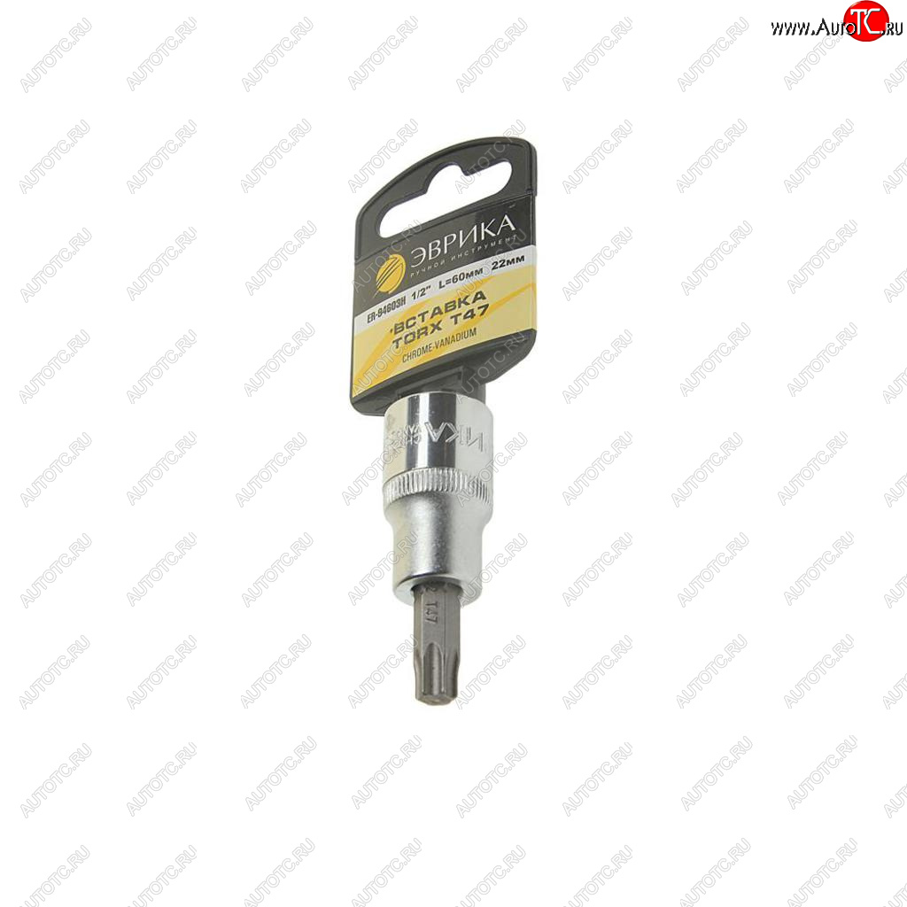 68 р. Бита-головка 12 TORX T47х22мм L=60мм с держателем ЭВРИКА ЭВРИКА er-94603h  с доставкой в г. Майкоп