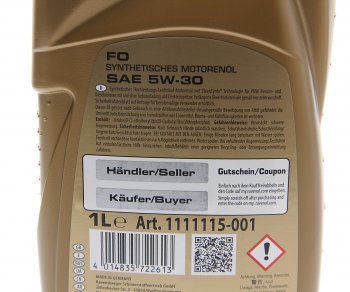 1 359 р. Масло моторное FO 5W30 синт.1л RAVENOL RAVENOL 1111115-001  с доставкой в г. Майкоп. Увеличить фотографию 2