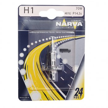 299 р. Лампа 24V H1 70W P14.5s блистер (1шт.) Standard NARVA NARVA 487024000  с доставкой в г. Майкоп. Увеличить фотографию 1