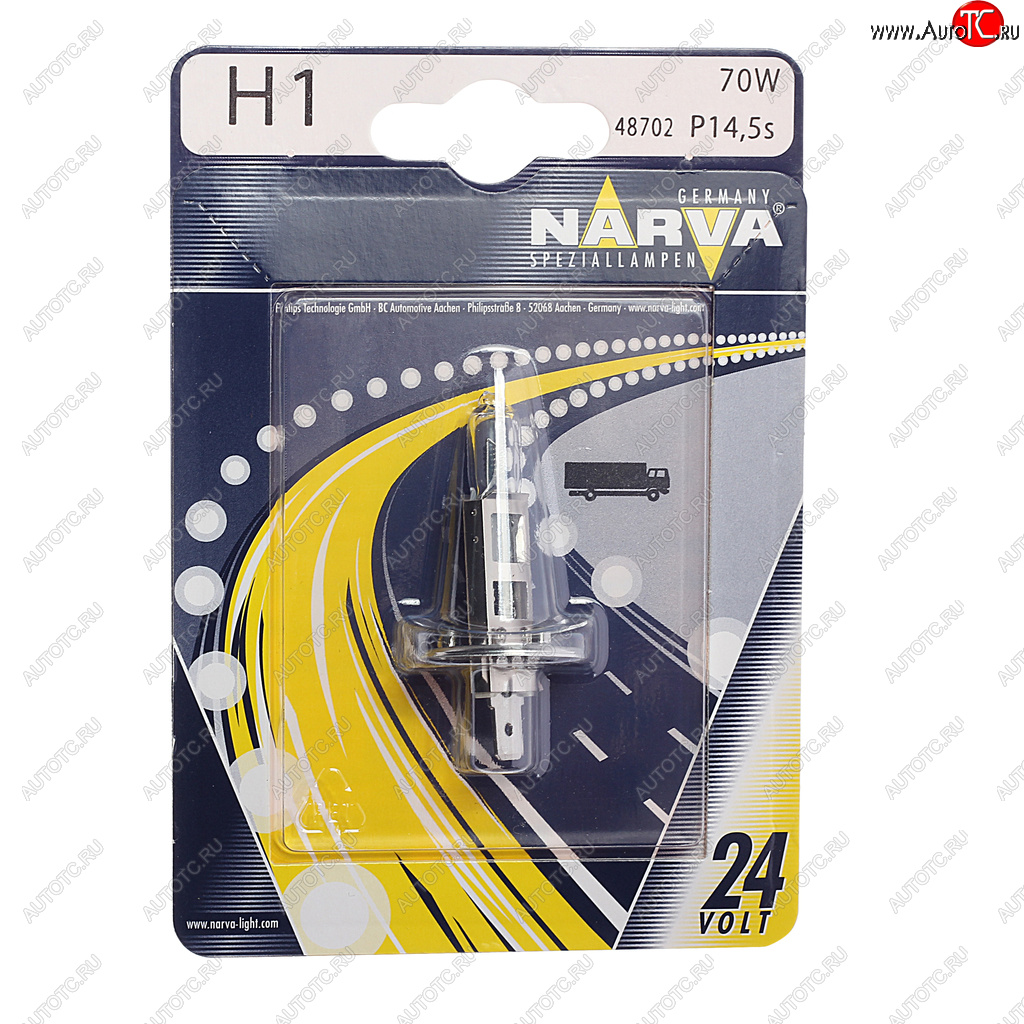 299 р. Лампа 24V H1 70W P14.5s блистер (1шт.) Standard NARVA NARVA 487024000  с доставкой в г. Майкоп