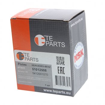 2 189 р. Ролик приводного ремня MERCEDES Atego натяжителя (ролик пластик) TE PARTS TE PARTS 51012508  с доставкой в г. Майкоп. Увеличить фотографию 3