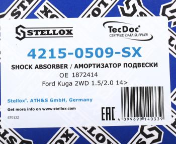 3 999 р. Амортизатор FORD Kuga (08-) передний правый STELLOX STELLOX 42150509sx  с доставкой в г. Майкоп. Увеличить фотографию 4