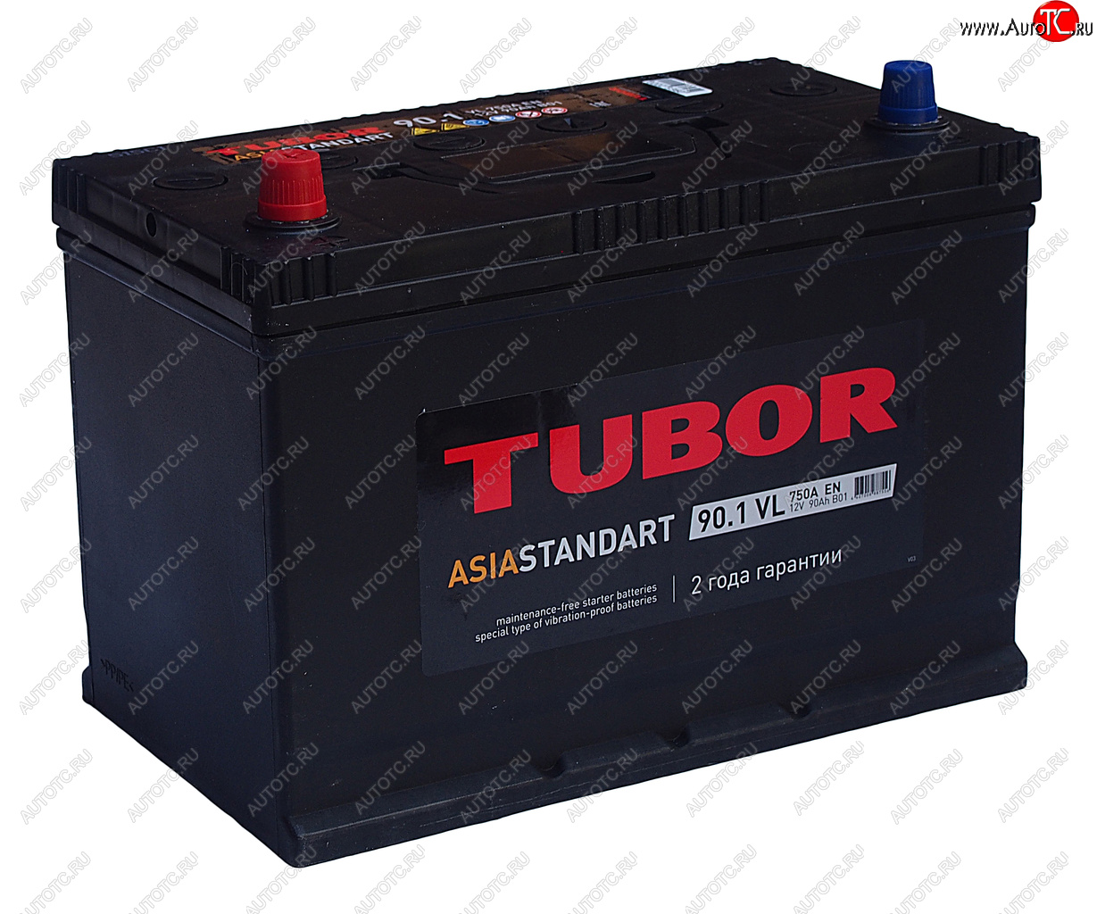 13 199 р. Аккумулятор TUBOR Asia Standart 90Ач TUBOR 6ст90(1) d31r  с доставкой в г. Майкоп