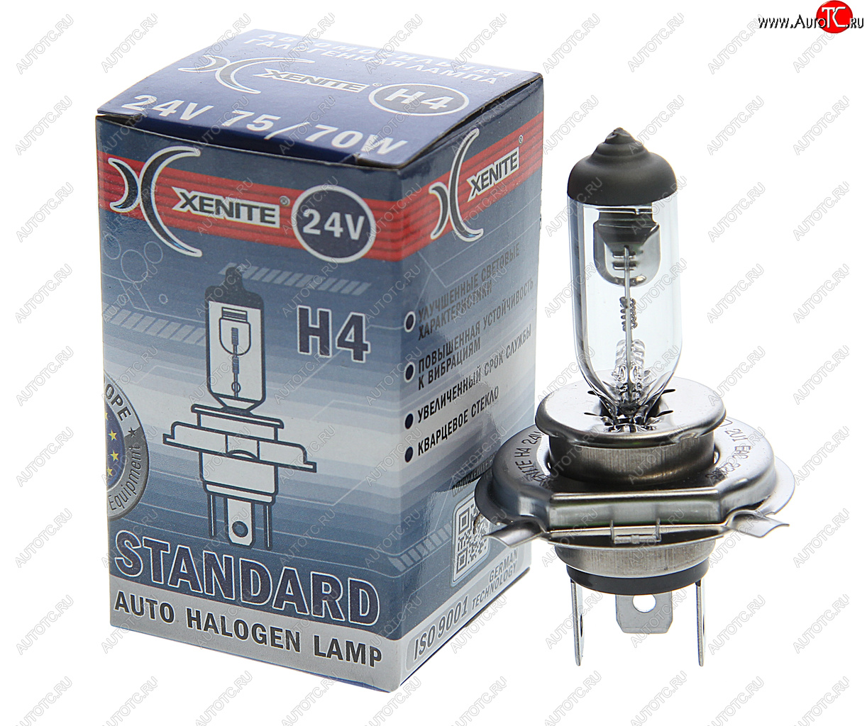 202 р. Лампа 24V H4 7570W P43t 3200К Standard XENITE XENITE 1007064  с доставкой в г. Майкоп