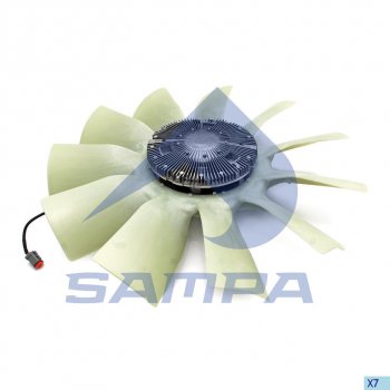 42 999 р. Вентилятор SCANIA P,G,R,T series (04-) в сборе с вискомуфтой SAMPA SAMPA 043.342-01  с доставкой в г. Майкоп. Увеличить фотографию 1