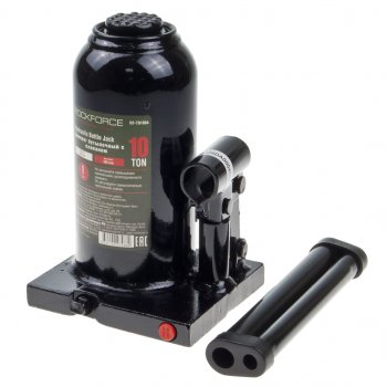2 799 р. Домкрат бутылочный 10т 190-360мм с клапаном ROCKFORCE ROCKFORCE rf-t91004 ROCKFORCE rf-t91004  с доставкой в г. Майкоп. Увеличить фотографию 1