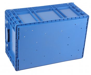 1 749 р. Ящик полимерный многооборотный 594х396х280мм синий IPLAST IPLAST ip-530859  с доставкой в г. Майкоп. Увеличить фотографию 2