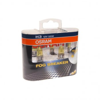 1 849 р. Лампа 12V H3 55W PK22s бокс (2шт.) Fog Breaker OSRAM OSRAM 62151fbr-hcb  с доставкой в г. Майкоп. Увеличить фотографию 1