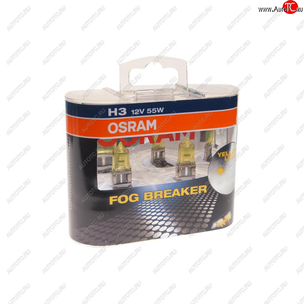 1 849 р. Лампа 12V H3 55W PK22s бокс (2шт.) Fog Breaker OSRAM OSRAM 62151fbr-hcb  с доставкой в г. Майкоп