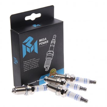 759 р. Свеча зажигания VW Bora,Golf 4,5,6,Passat B3,B5,B6 (1.41.61.8) AUDI A3 SEAT SKODA (4шт.) MEGAPOWER MEGAPOWER 370-31-121  с доставкой в г. Майкоп. Увеличить фотографию 3