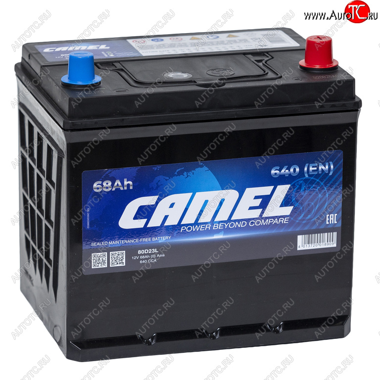 9 349 р. Аккумулятор CAMEL Asia 68Ач обратная полярность CAMEL 6ст68(0) 80d23l  с доставкой в г. Майкоп