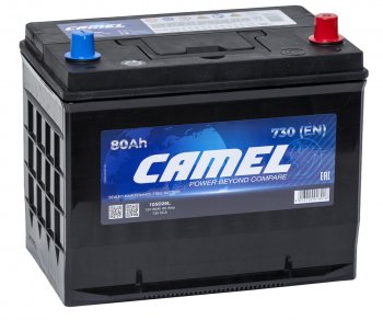 11 849 р. Аккумулятор CAMEL Asia 80Ач обратная полярность CAMEL 6ст80(0) 105d26l  с доставкой в г. Майкоп. Увеличить фотографию 1