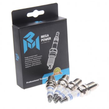 579 р. Свеча зажигания DAEWOO Matiz (98-)(0.81.0) RENAULT Clio,Megane HONDA KAWASAKI (4шт.) MEGAPOWER MEGAPOWER 370-31-086  с доставкой в г. Майкоп. Увеличить фотографию 3