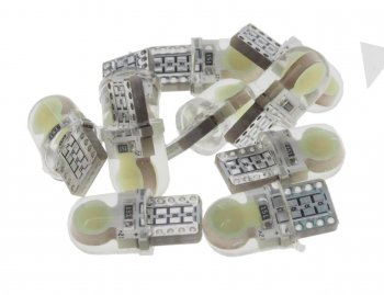 26 р. Лампа светодиодная 12V W5W T10 W2.1x9.5d 6000K COB в силиконе White MEGA ELECTRIC MEGA ELECTRIC 70214  с доставкой в г. Майкоп. Увеличить фотографию 1