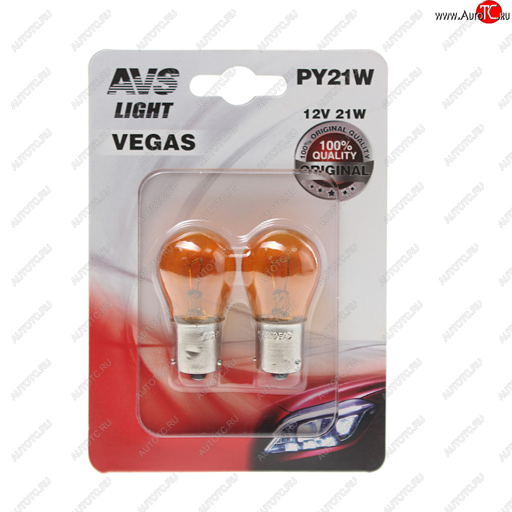 94 р. Лампа 12V PY21W BAU15s желтая блистер (2шт.) AVS AVS a78476s AVS a78476s  с доставкой в г. Майкоп