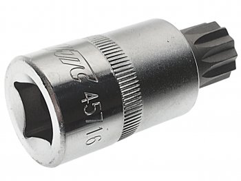 449 р. Бита-головка 12 SPLINE М16х55мм JTC JTC TOOLS CO., LTD jtc-45716  с доставкой в г. Майкоп. Увеличить фотографию 1