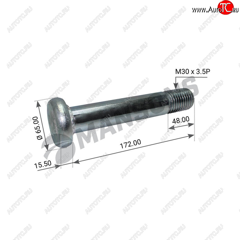 759 р. Болт BPW рессоры (M30x170мм) MANSONS MANSONS 300.158  с доставкой в г. Майкоп