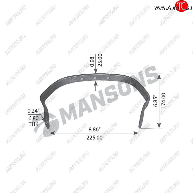 589 р. Пружина VOLVO колодок задних стяжная MANSONS MANSONS 900.030  с доставкой в г. Майкоп