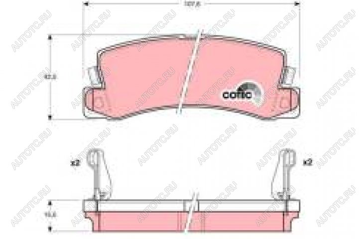 2 599 р. Колодки тормозные задние (4шт.) TRW Toyota Camry V40 (1994-1998)  с доставкой в г. Майкоп