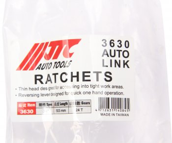 8 199 р. Ключ трещотка 34 24 зуба 503мм металлическая рукоятка JTC JTC TOOLS CO., LTD jtc-3630  с доставкой в г. Майкоп. Увеличить фотографию 6